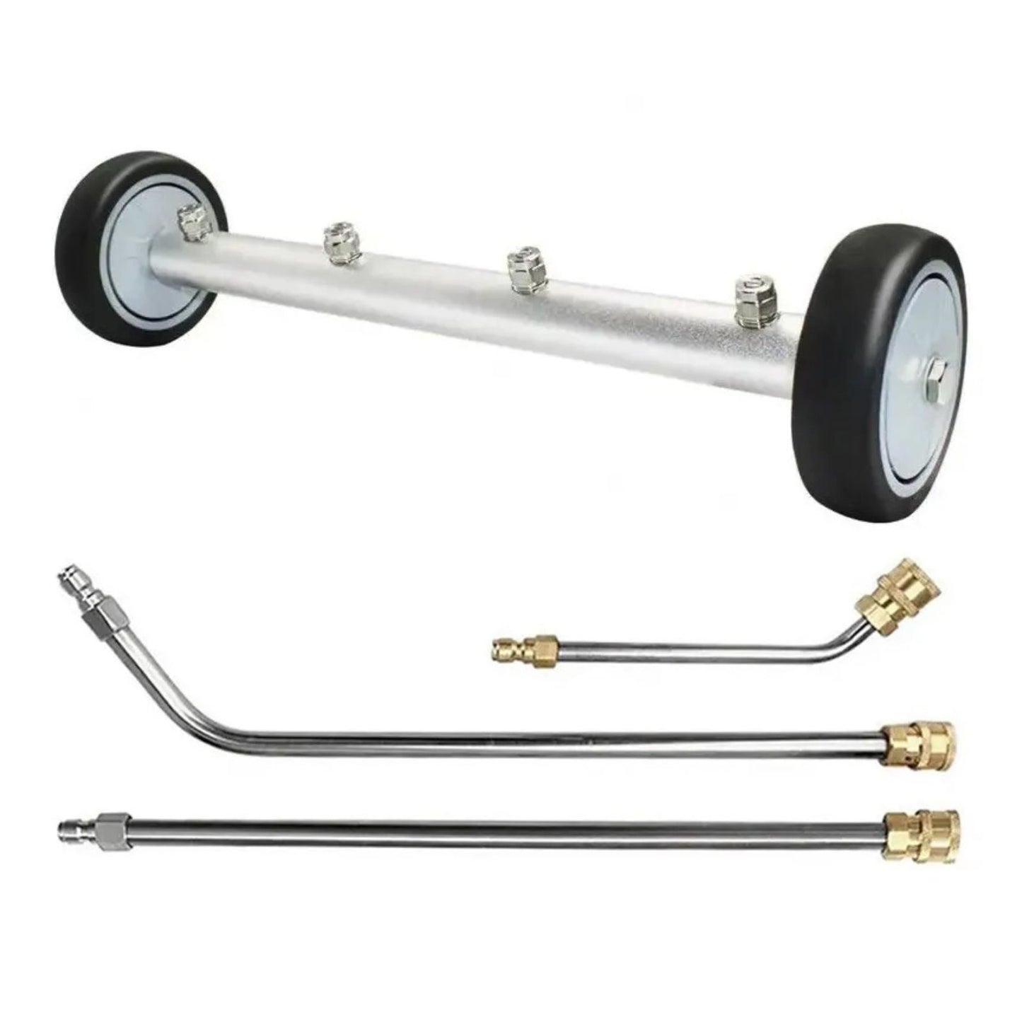 De Detailshop Chassis Cleaner - bodemreiniger voor auto’s met 4 hogedruk nozzles en quick connect koppeling.