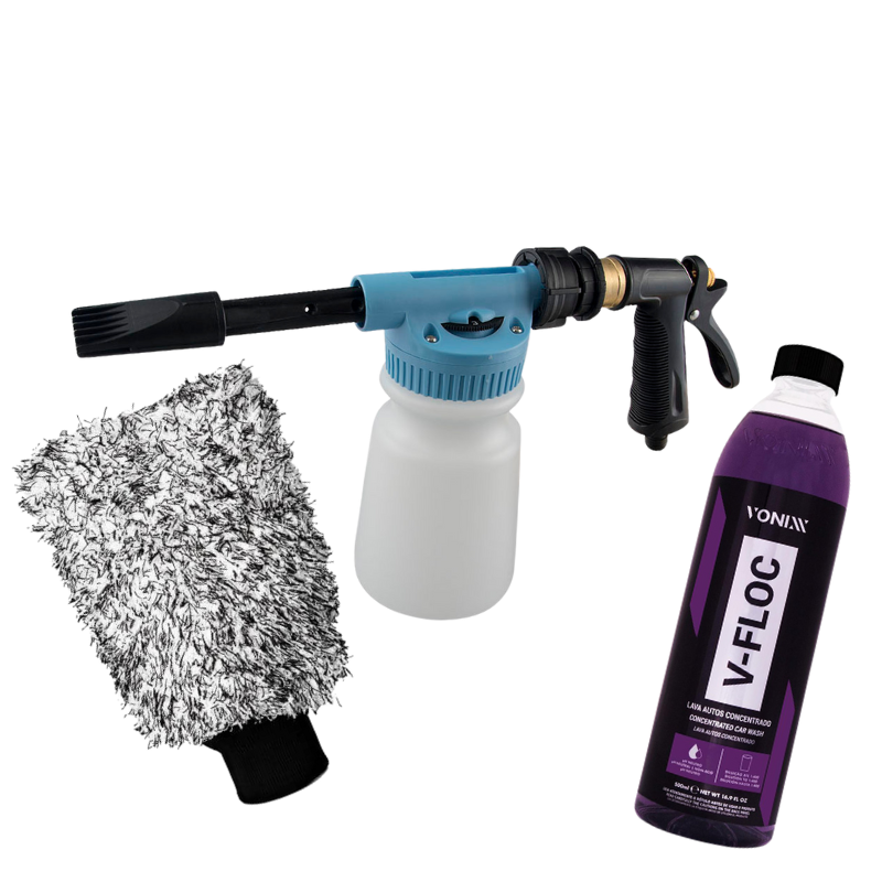 Foam cannon voor tuinslang wasset – Washmitt & V-Floc