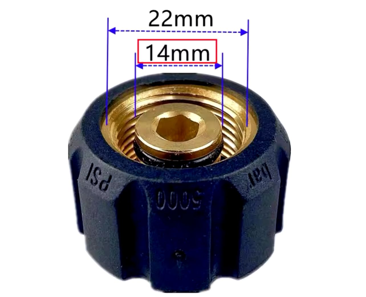 1/4 adapter voor 22 mm - De Detailshop
