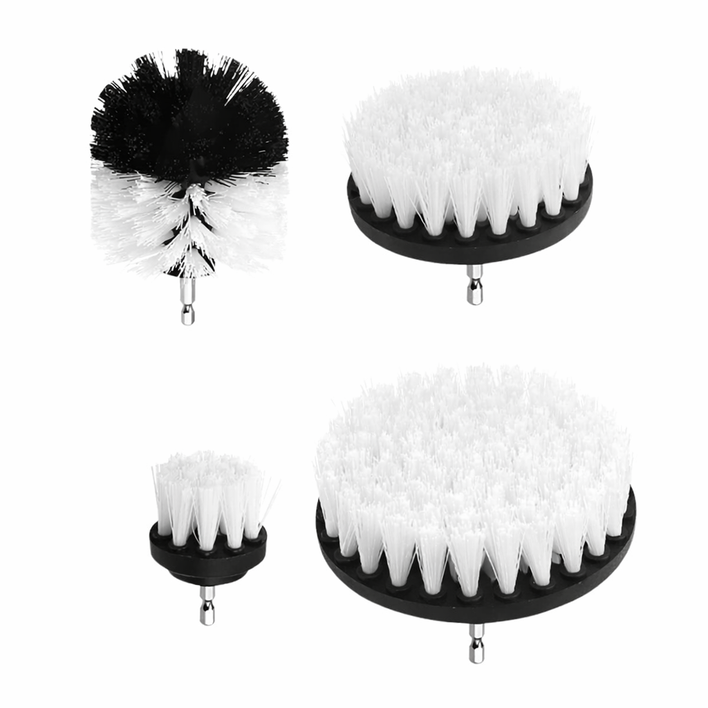 Carpet Drill Brush set van 4 borstels zacht