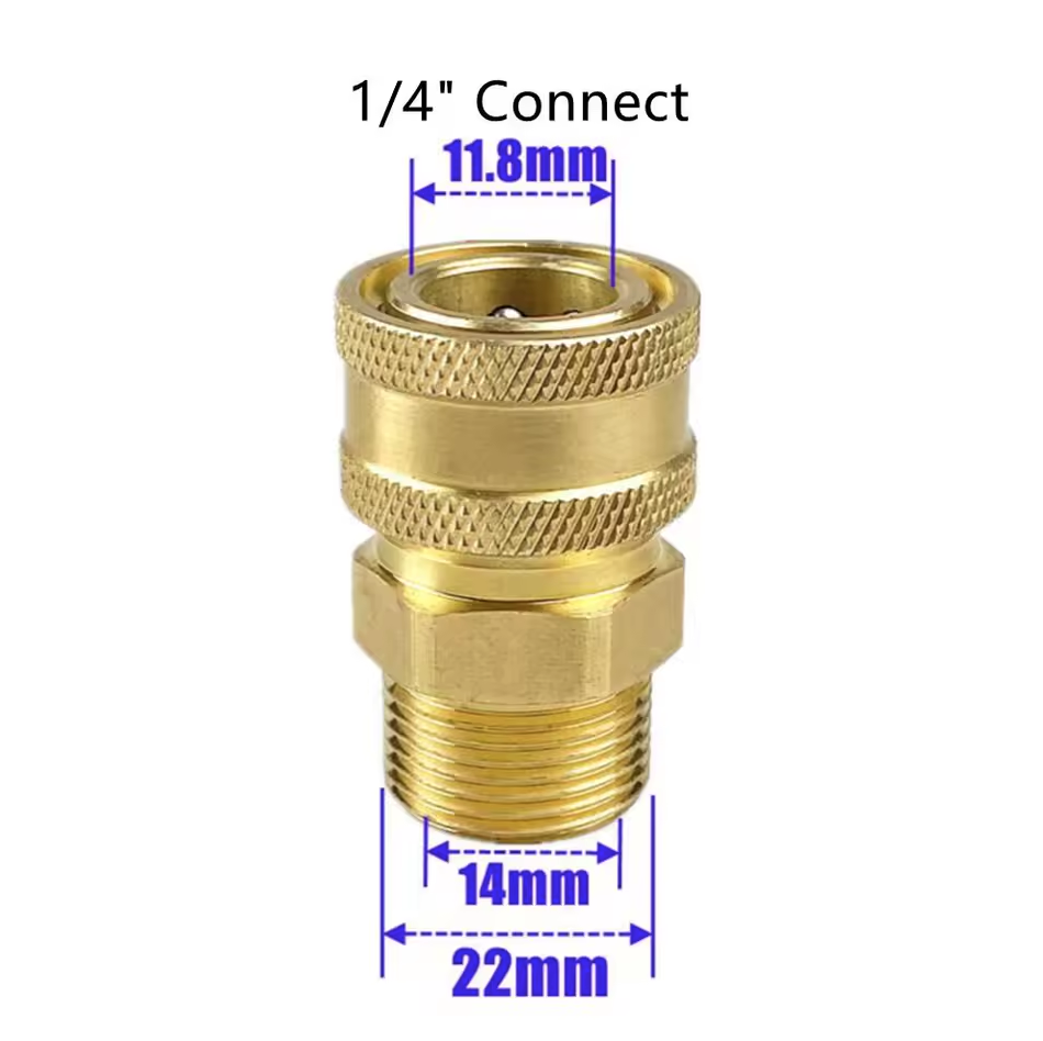 1/4 Quick Connect (V) naar M22 (M) adapter