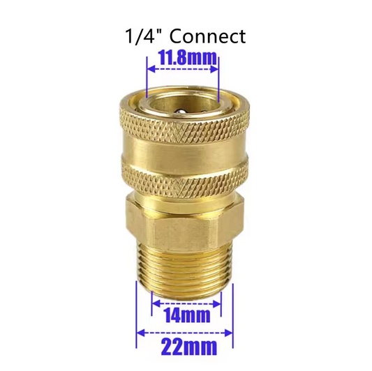 1/4 Quick Connect (V) naar M22 (M) adapter