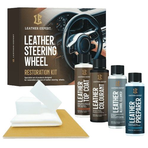 Leather Expert Leather Steering Wheel Restoration Kit voor het herstellen van zwart lederen stuurwielen
