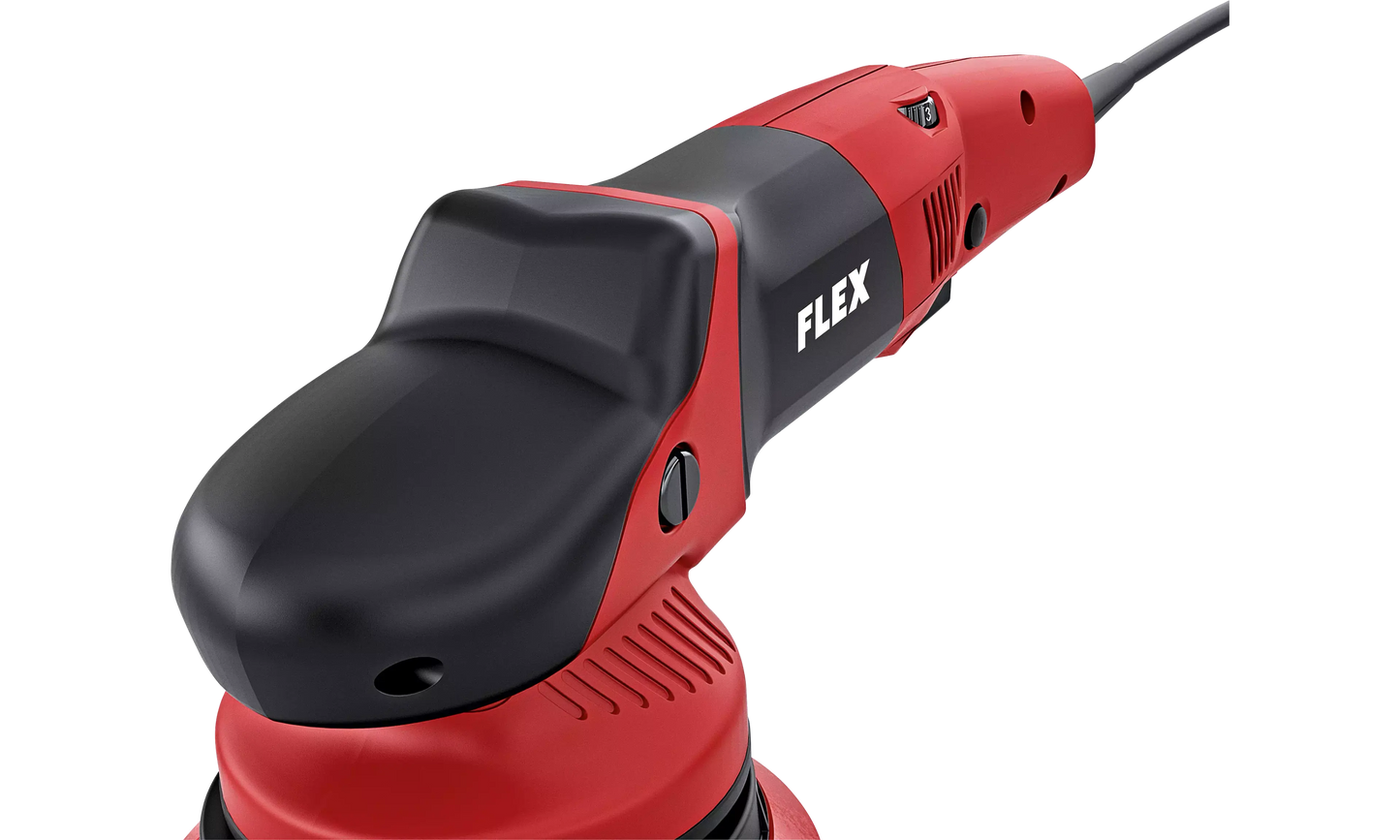 Close-up van de ergonomische SoftGrip handgreep van de FLEX XFE 7-15 150